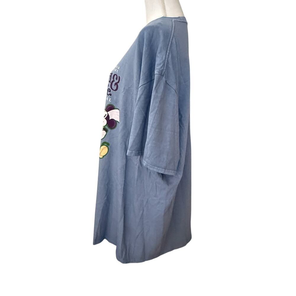 Disney DCA Food Wine Festival 2025 Blue T Shirt Mickey Graphic 3XL Oversized - Picture 4 of 6